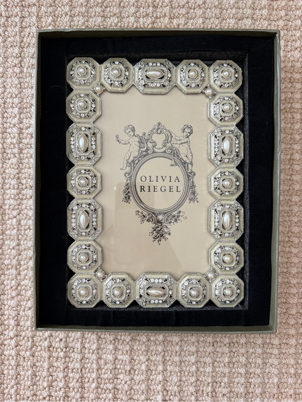 Olivia Riegel Silver Jeweled Picture Frame - Silver Accent